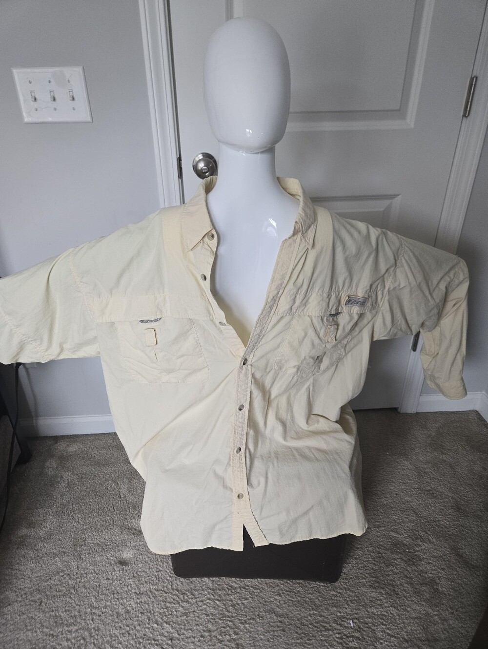 Columbia VENTED Fishing Shirt Long Sleeves With Roll-up Loops XXL